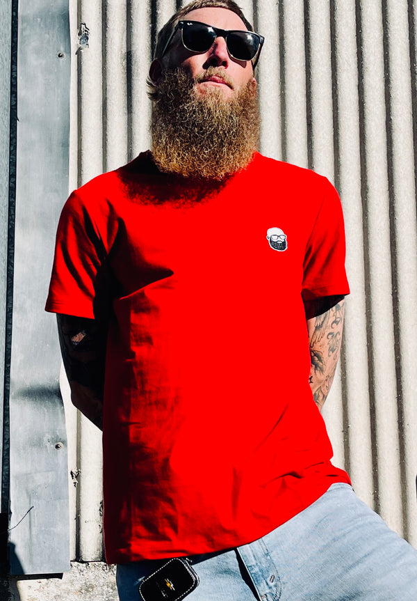 Beardman Patch T shirt Red